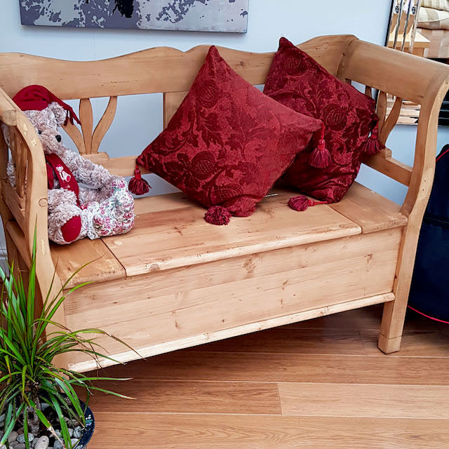 Pine Bench Settle, Shoe Box, Toy Box, Hall Bench