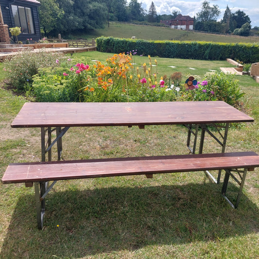 Party Beer Table and Benches for hire