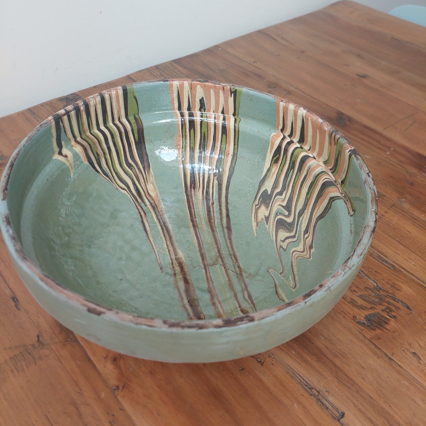 Hungarian Glazed hand made bowl, salad bowl, fruit bowl