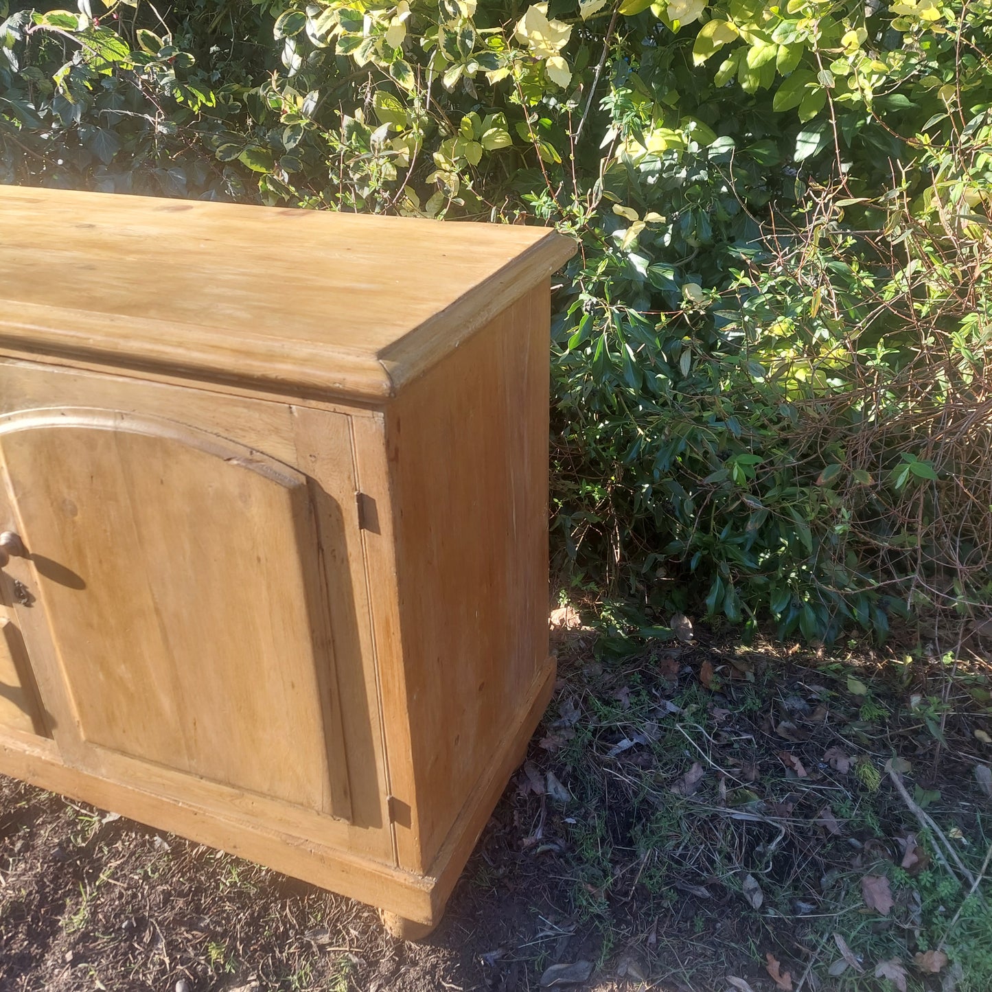 Antique English Lincolnshire Pine Sideboard Base