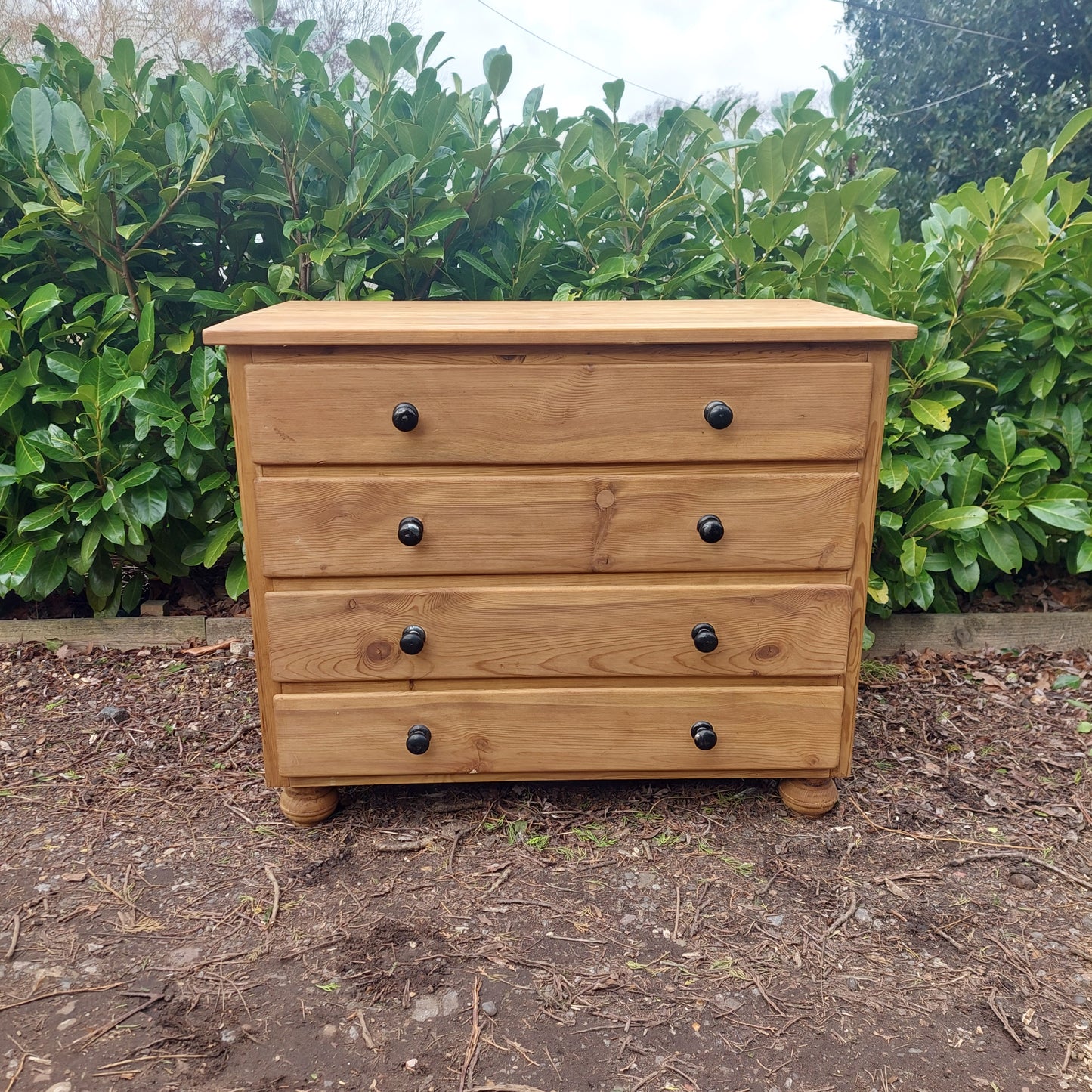 Dutch Antique Pine 4 Drawer Chest of Drawers