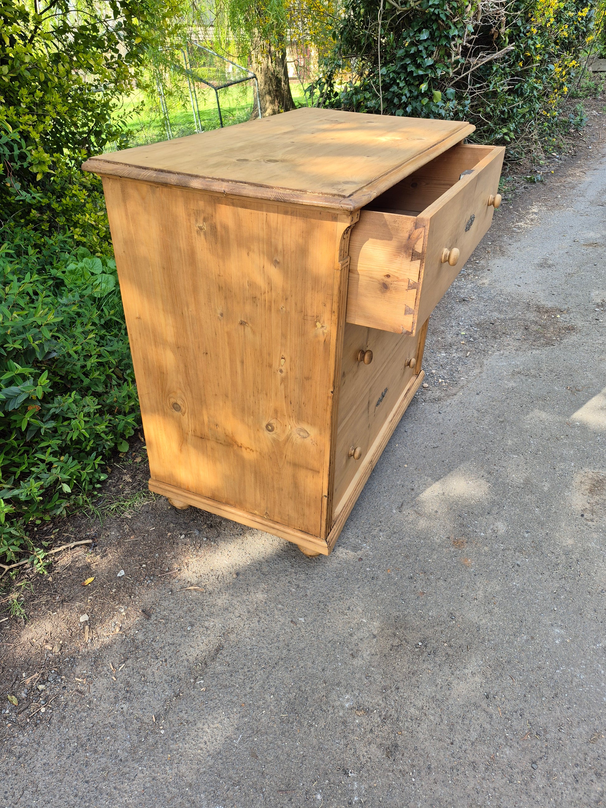 Large Antique Pine Chest of Drawers