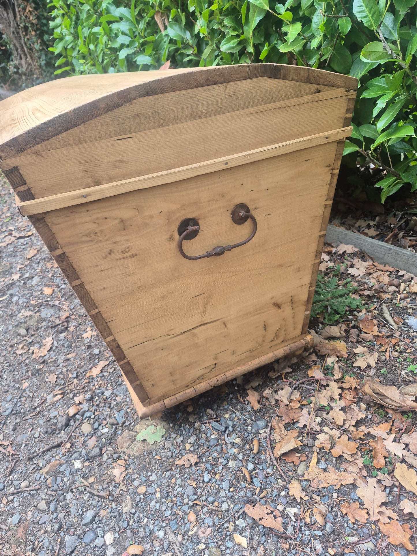 Antique Pine Blanket Box Toy Box Chest