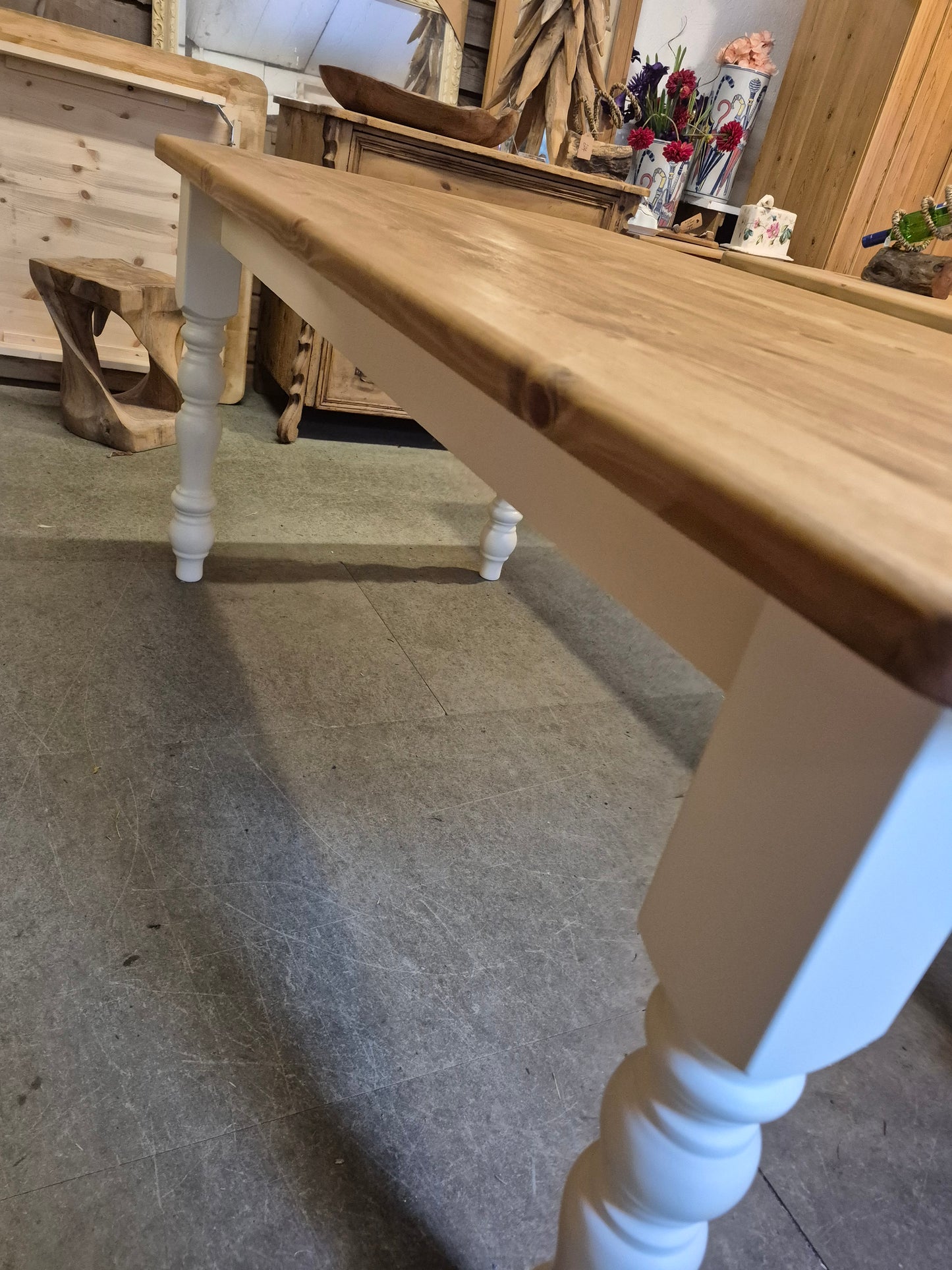 Farmhouse Table with Painted Legs 5' x 3'
