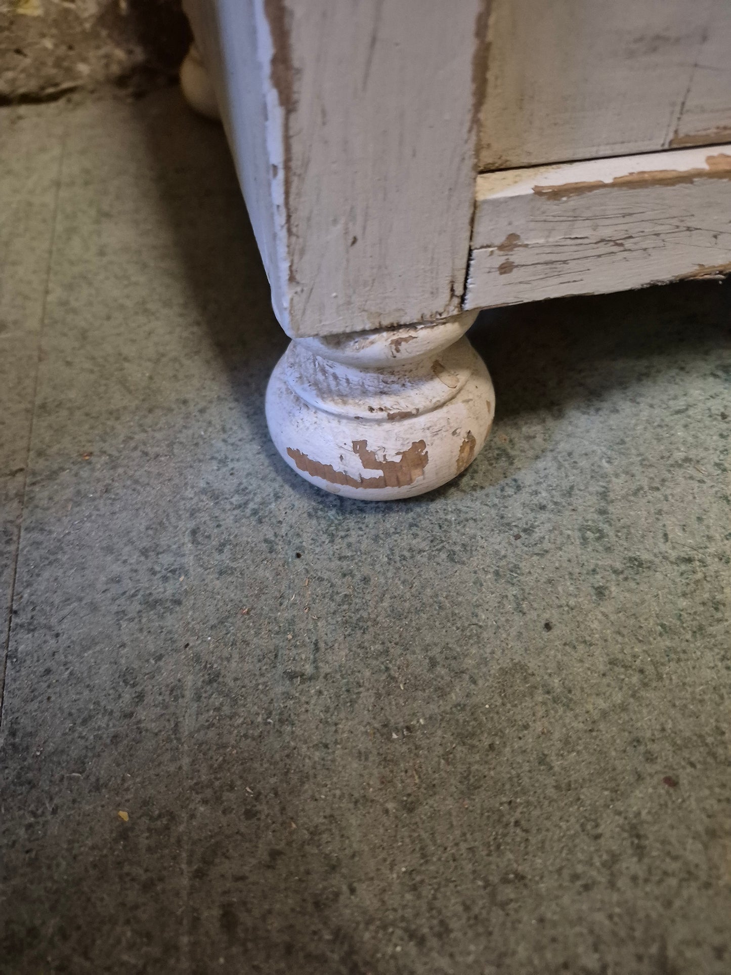 Antique Painted Pair of Bedside Side Tables