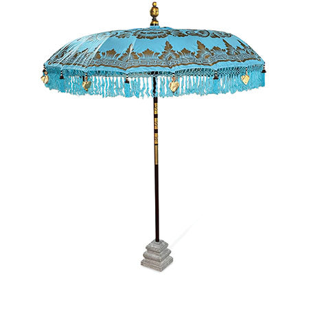 Garden Ceremonial Material Parasols Hand Made in Bali, Green, Mint, Orange, Pink, Blue, Yellow