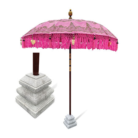 Grey Parasol Base Hand Crafted Granite and Marble