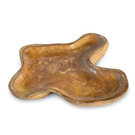 Mushroom Shaped Tray made from Teak Root 45cm