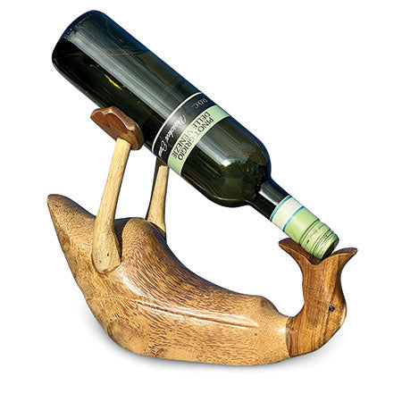 Drunken Duck Wooden Bottle Holder Made From Bamboo