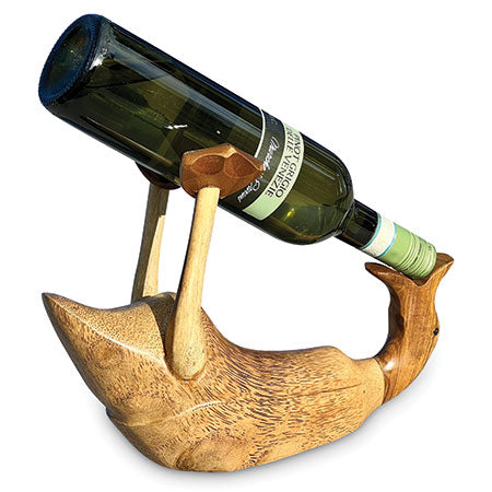 Drunken Duck Wooden Bottle Holder Made From Bamboo