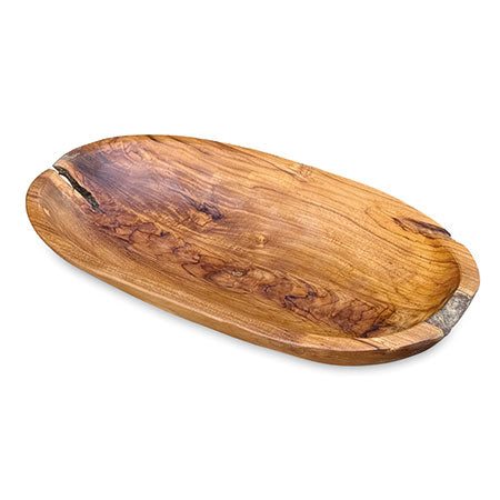 Wooden Teak Fruit Food Bowl Long