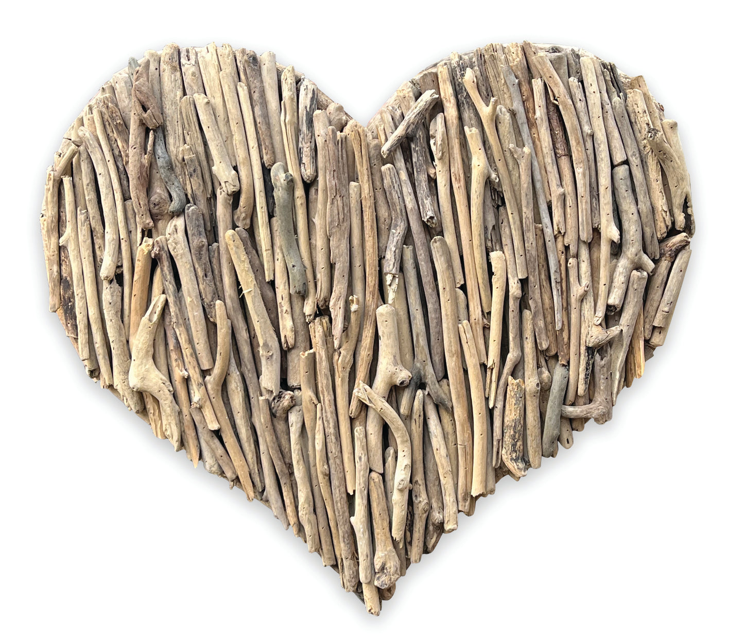 Heart made from Driftwood, wall hanging 70cm x 70cm