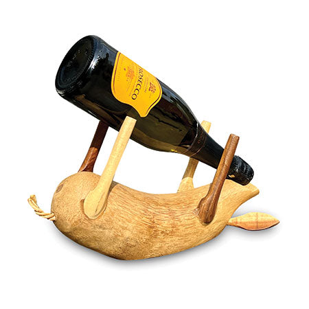 Drunken Pig  or Duck Bottle Holder Made From Bamboo