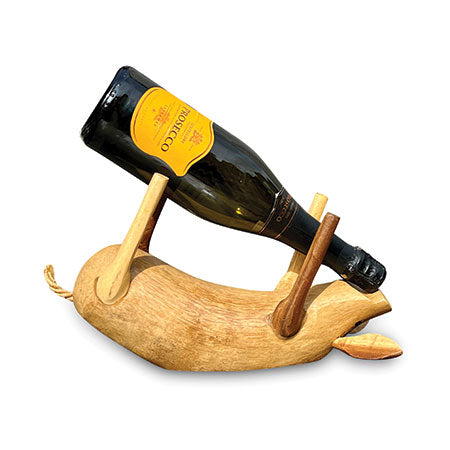 Drunken Pig  or Duck Bottle Holder Made From Bamboo