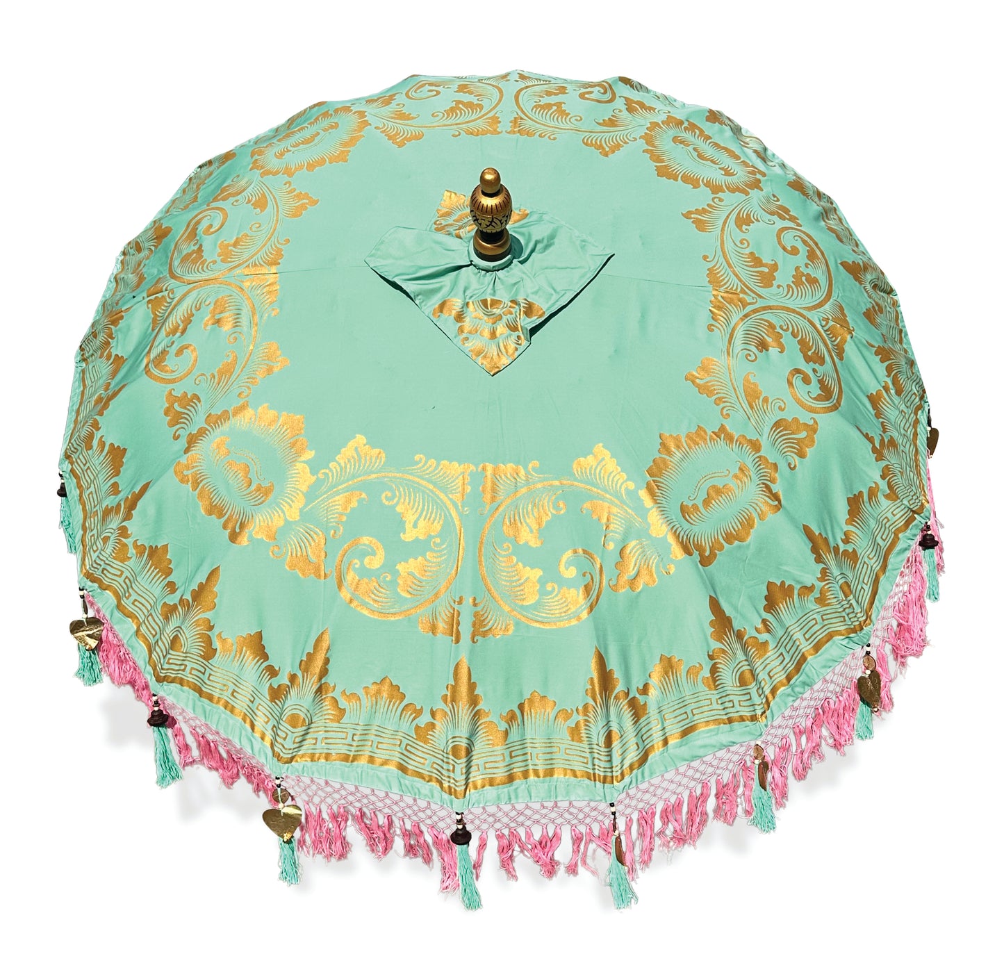 Garden Ceremonial Material Parasols Hand Made in Bali, Many Colours and Bases Also Available
