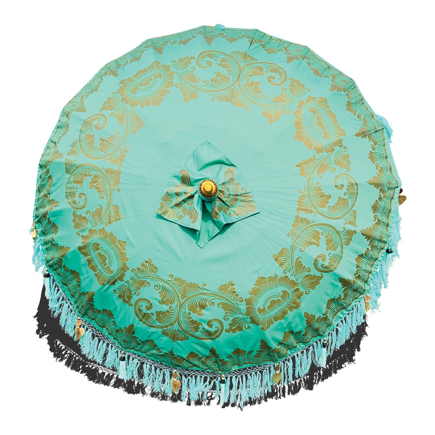 Garden Ceremonial Material Parasols Hand Made in Bali, Green, Mint, Orange, Pink, Blue, Yellow