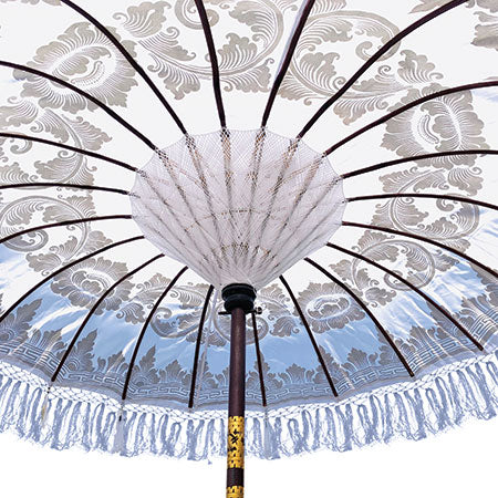 Garden Ceremonial Material Parasols Hand Made in Bali, Bases Also Available