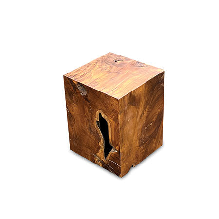 Root Block Column Side Lamp Table Stool