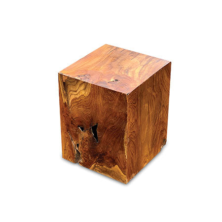 Root Block Column Side Lamp Table Stool