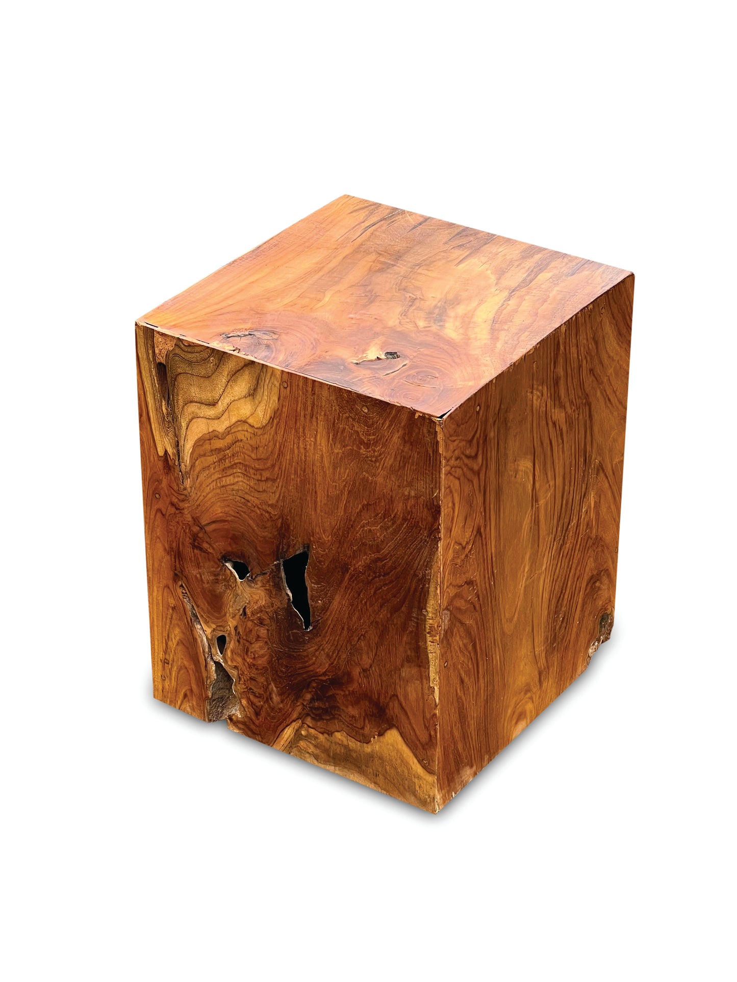 Root Block Column Side Lamp Table Stool