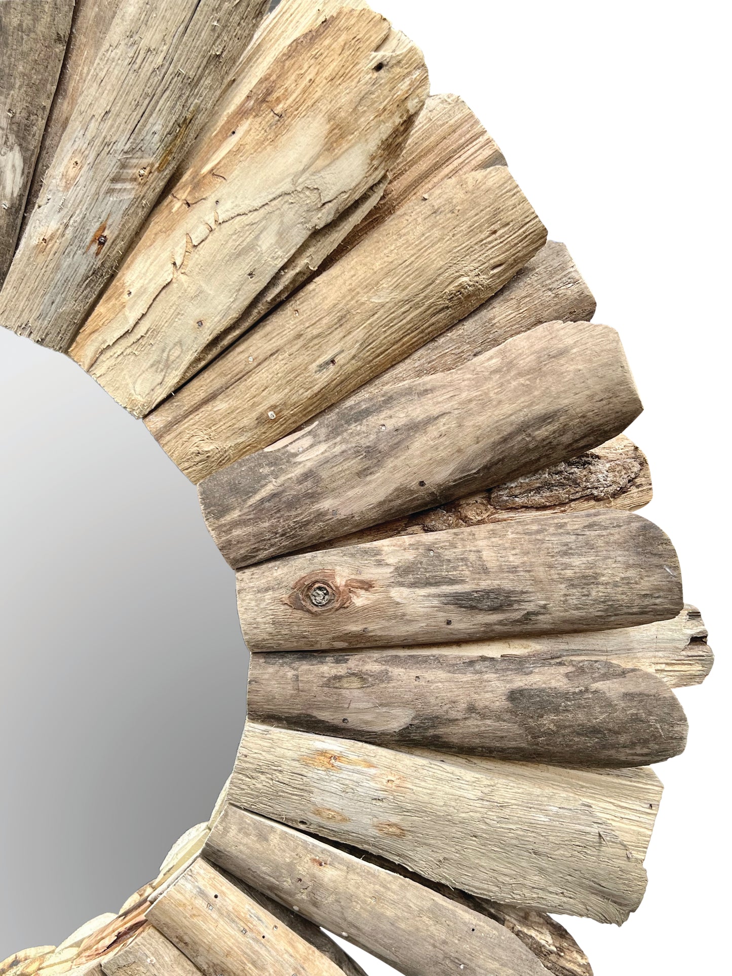 round driftwood mirror