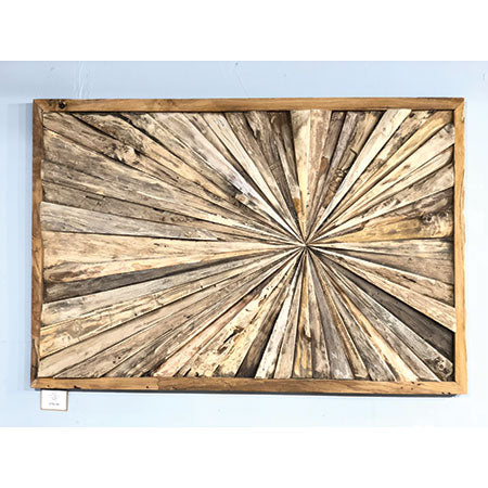 Driftwood Rectangular Sun Wall Panel Art