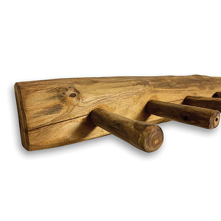 Log Coat Hanger made from Teak Wood