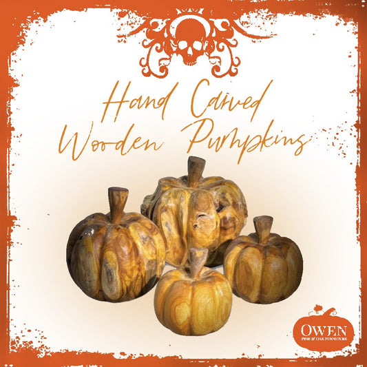 Wooden Halloween Pumpkins for a perfect Autumnal Display