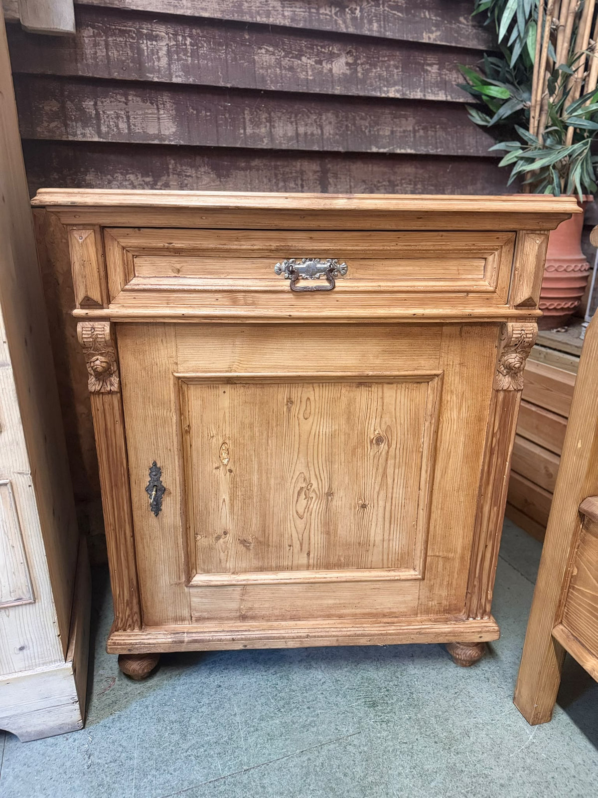 Antique Pine Cupboard Sideboard