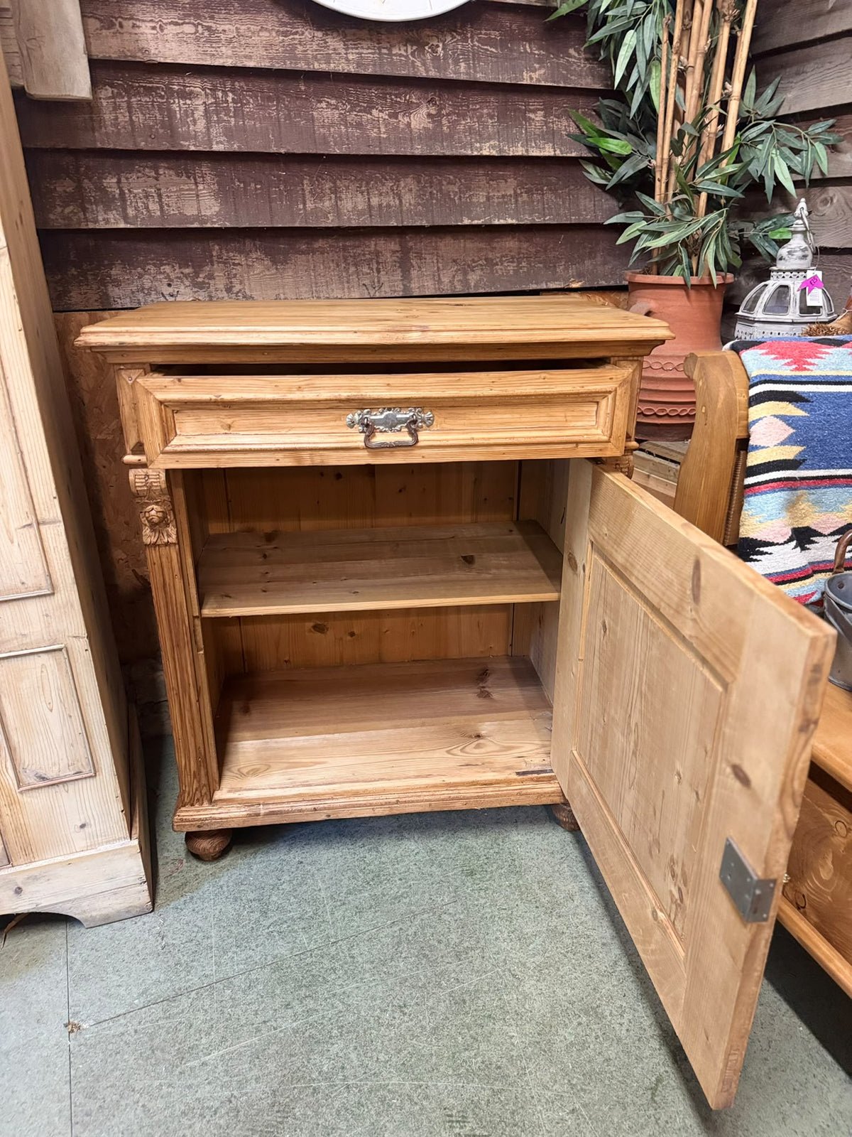 Antique Pine Cupboard Sideboard