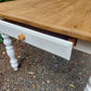 Painted Antique Farmhouse Table with Drawer