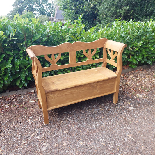 Pine Bench Settle, Shoe Box, Toy Box, Hall Bench