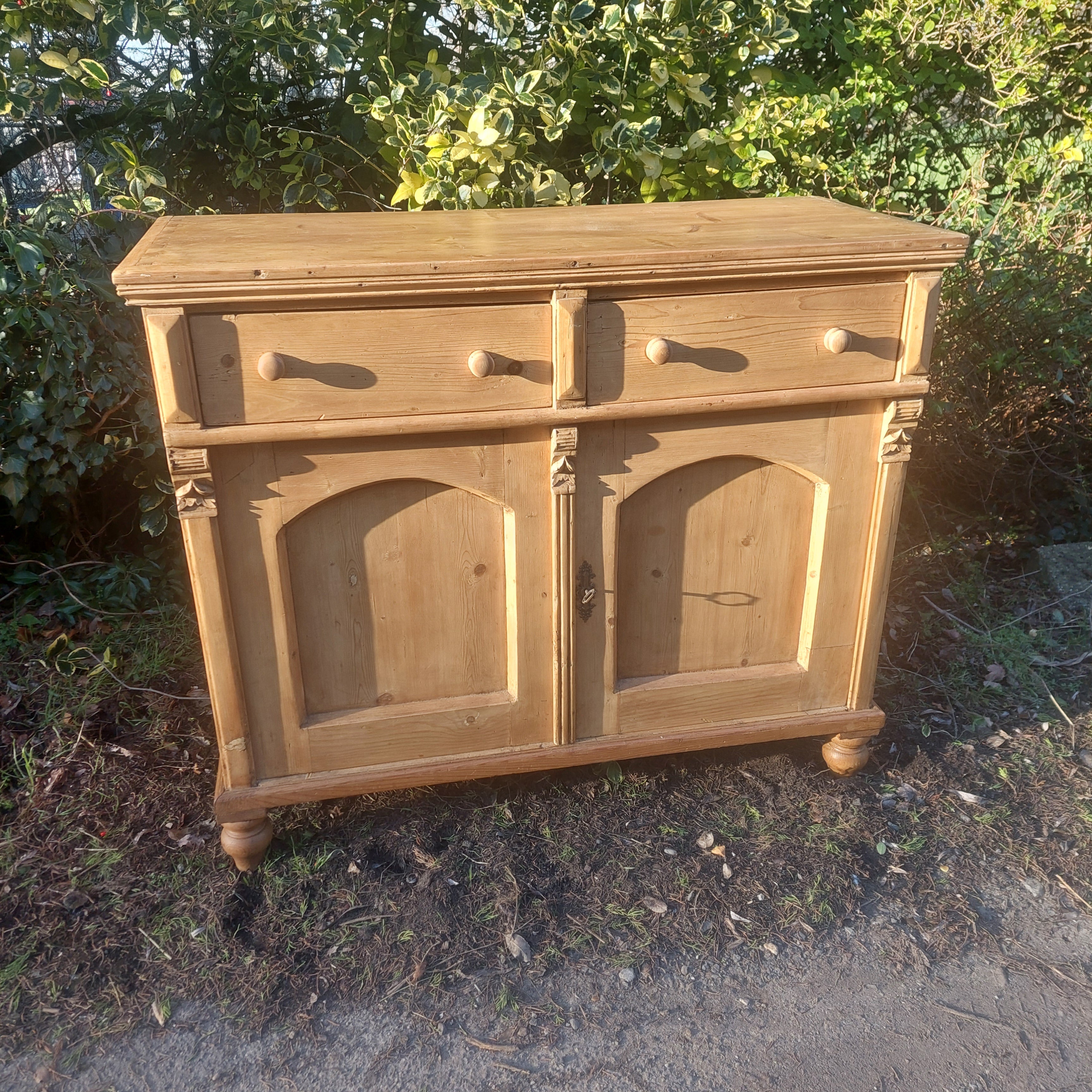 Antique pine store sideboard