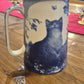 Blue Cat Jug Vase, China Jug, Flower Vase