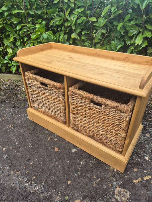 Pine Hall Storage Unit Shoe Box with Baskets