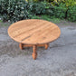Round Pine Antique Table