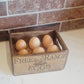 Wooden Egg Box Free Range Eggs Kitchen Storage Box