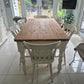 Farmhouse Dining Table with Painted Legs