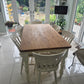 Farmhouse Dining Table with Painted Legs