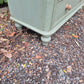 Painted Antique Chest of Drawers with Bun Feet