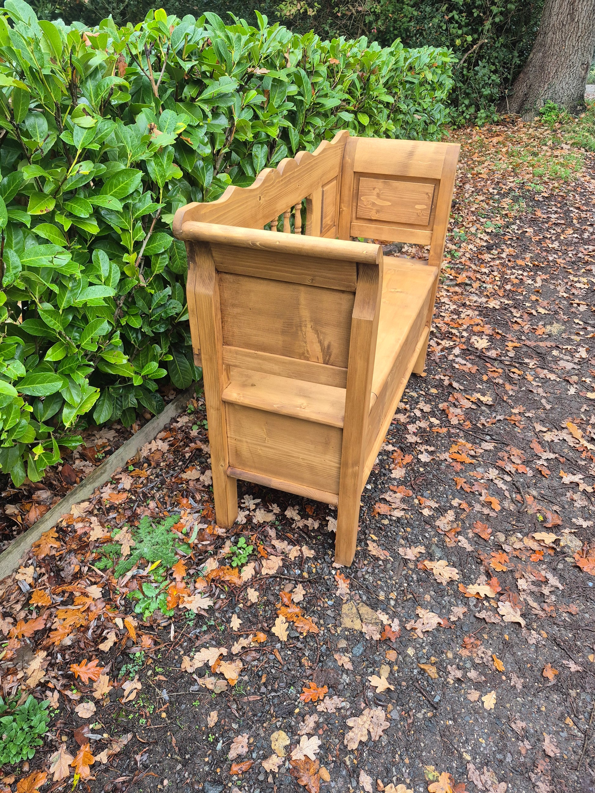 Pine Bench Settle, Shoe Box, Toy Box, Hall Bench