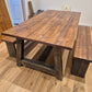 Chunky Solid Pine Farmhouse Style Kitchen Table