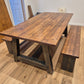 Chunky Solid Pine Farmhouse Style Kitchen Table