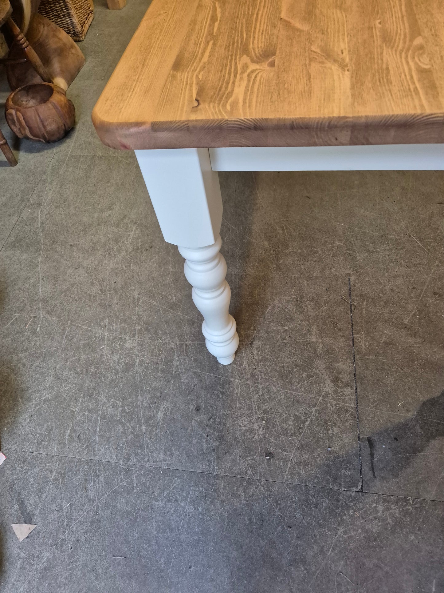 Farmhouse Table with Painted Legs 5' x 3'