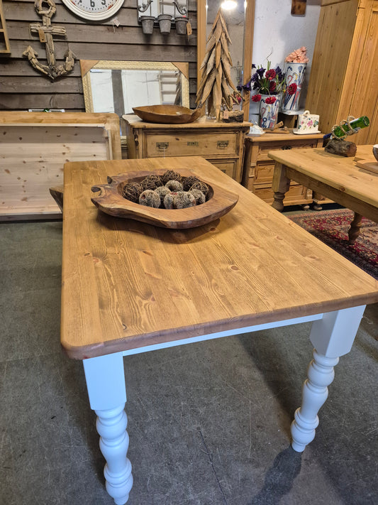 Farmhouse Table with Painted Legs 5' x 3'