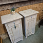 Antique Painted Pair of Bedside Side Tables