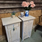Antique Painted Pair of Bedside Side Tables