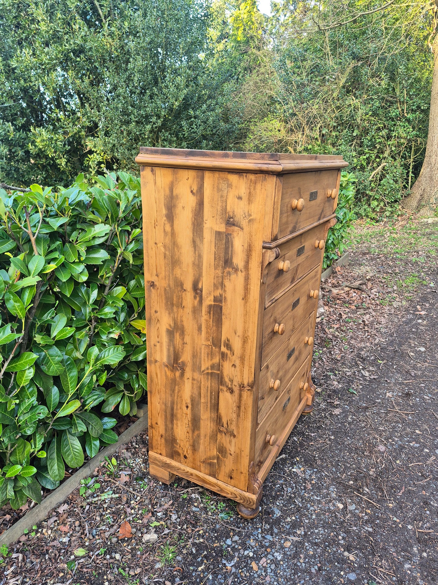 Large Antique Pine Chest of Drawers 