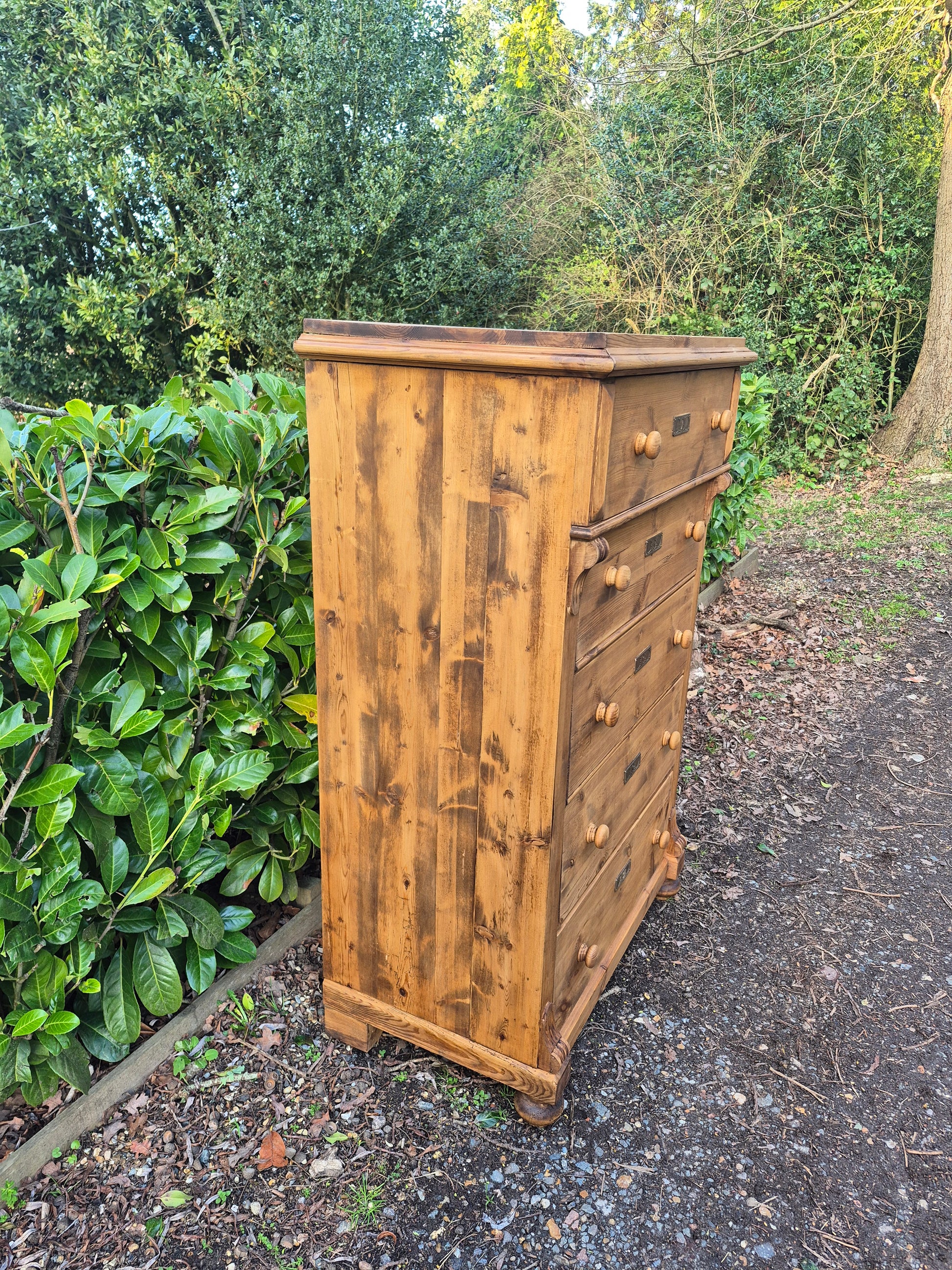 Large Antique Pine Chest of Drawers 