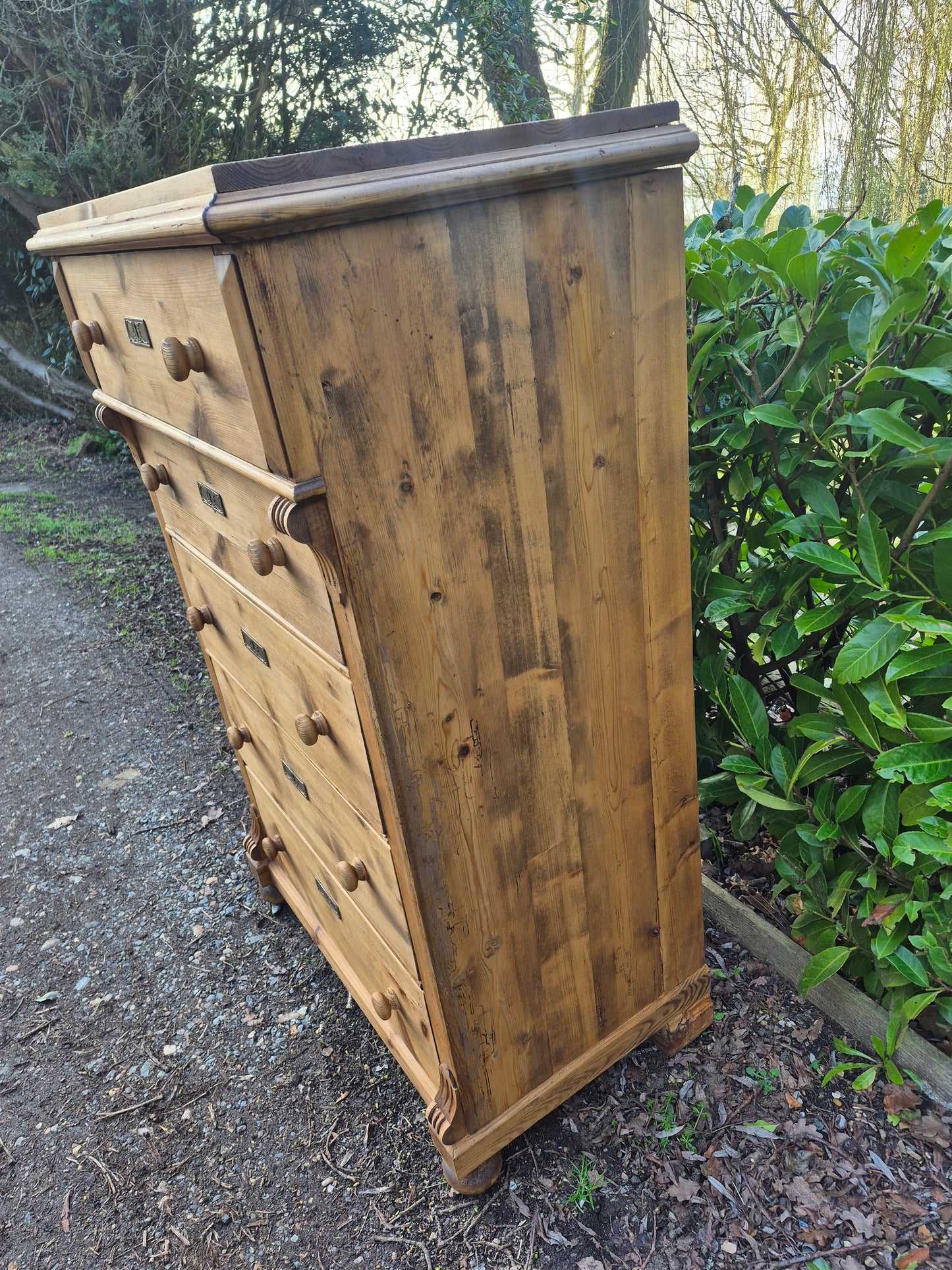 Large Antique Pine Chest of Drawers 